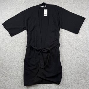 NEW Vince Cardigan Women XS Black 100% Cashmere Belted Short Sleeve